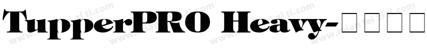 TupperPRO Heavy字体转换